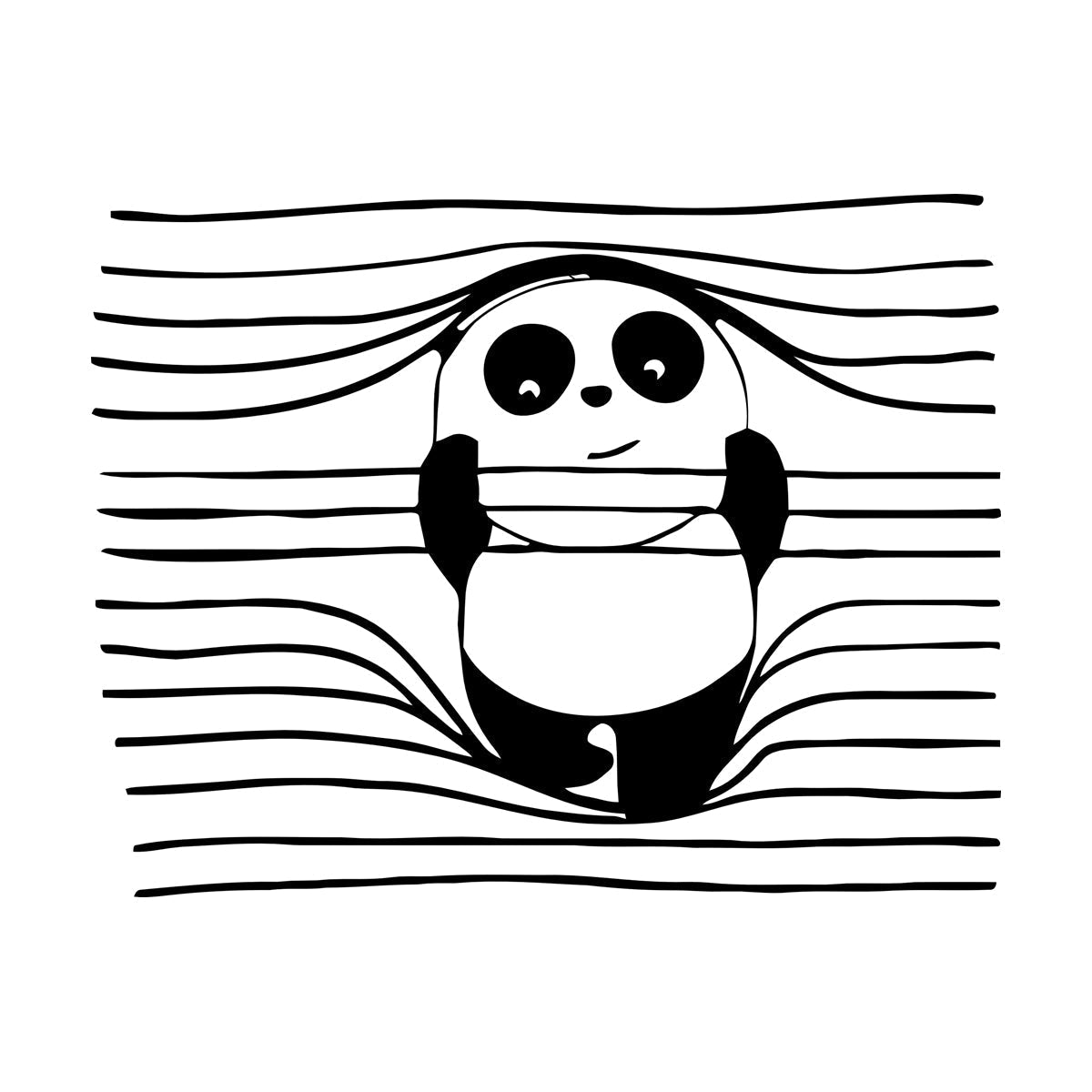 Vinyl Wall Stickers Panda Funny Animal Bear Removable Without Leaving Glue