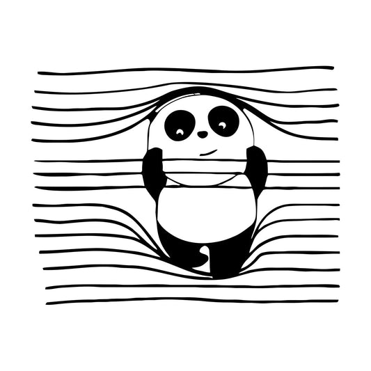 Vinyl Wall Stickers Panda Funny Animal Bear Removable Without Leaving Glue