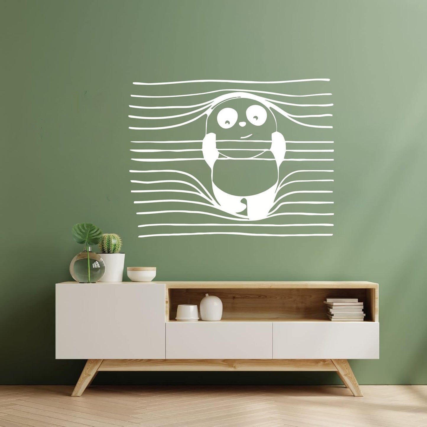 Vinyl Wall Stickers Panda Funny Animal Bear Removable Without Leaving Glue