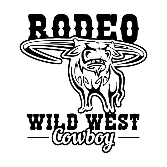 Rodeo Bull Wild West Cowboy Animal Vinyl Wall Stickers Glass Stickers
