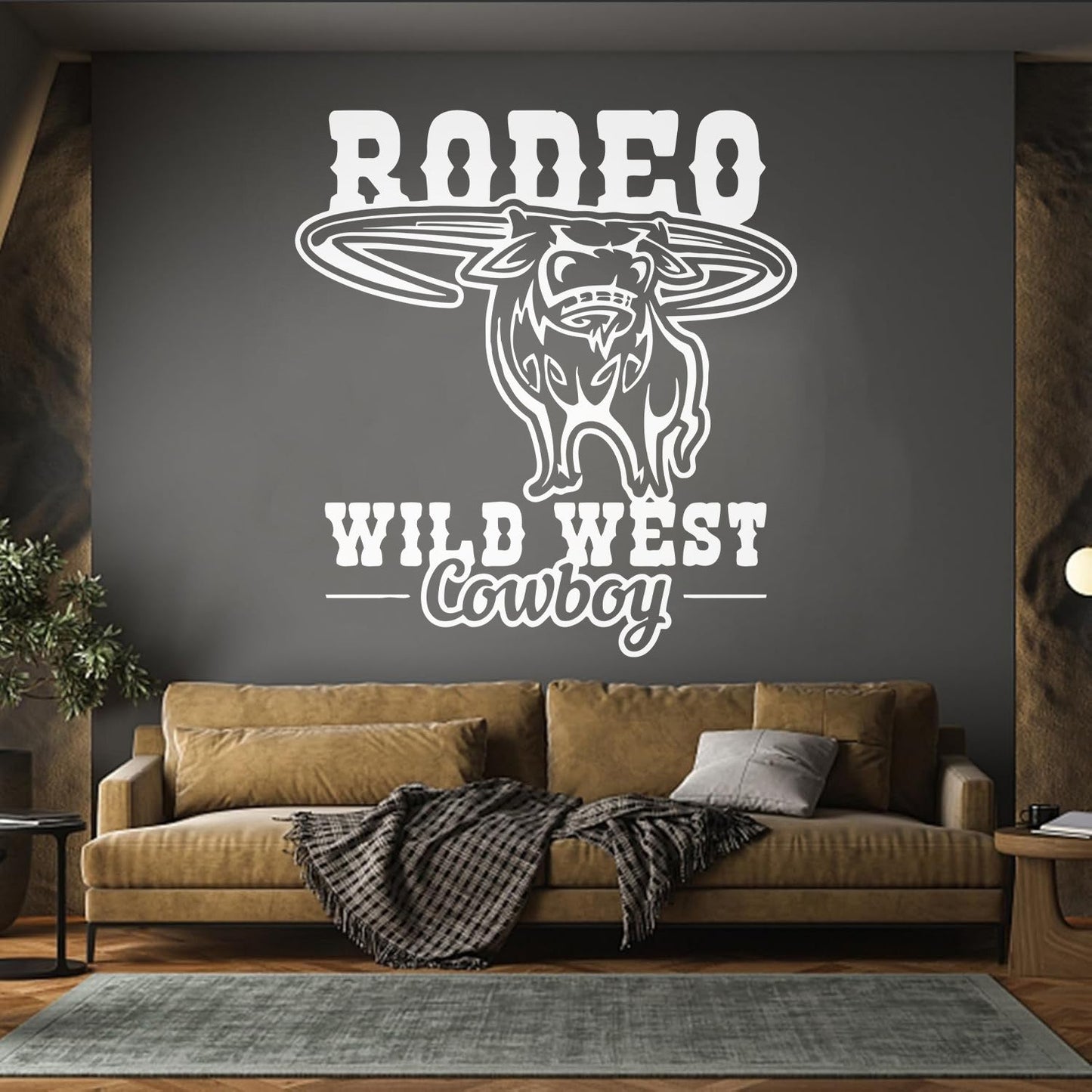 Rodeo Bull Wild West Cowboy Animal Vinyl Wall Stickers Glass Stickers