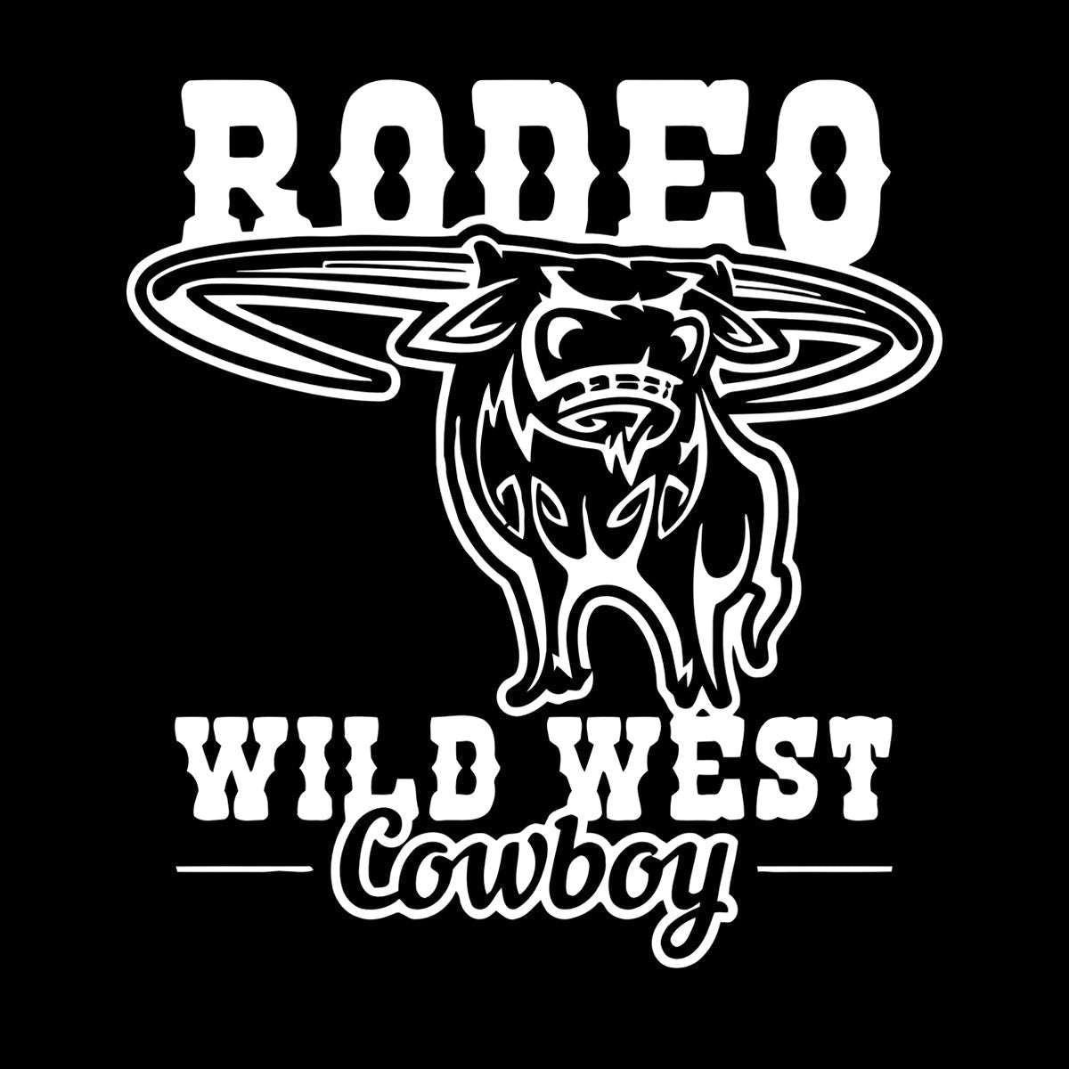 Rodeo Bull Wild West Cowboy Animal Vinyl Wall Stickers Glass Stickers
