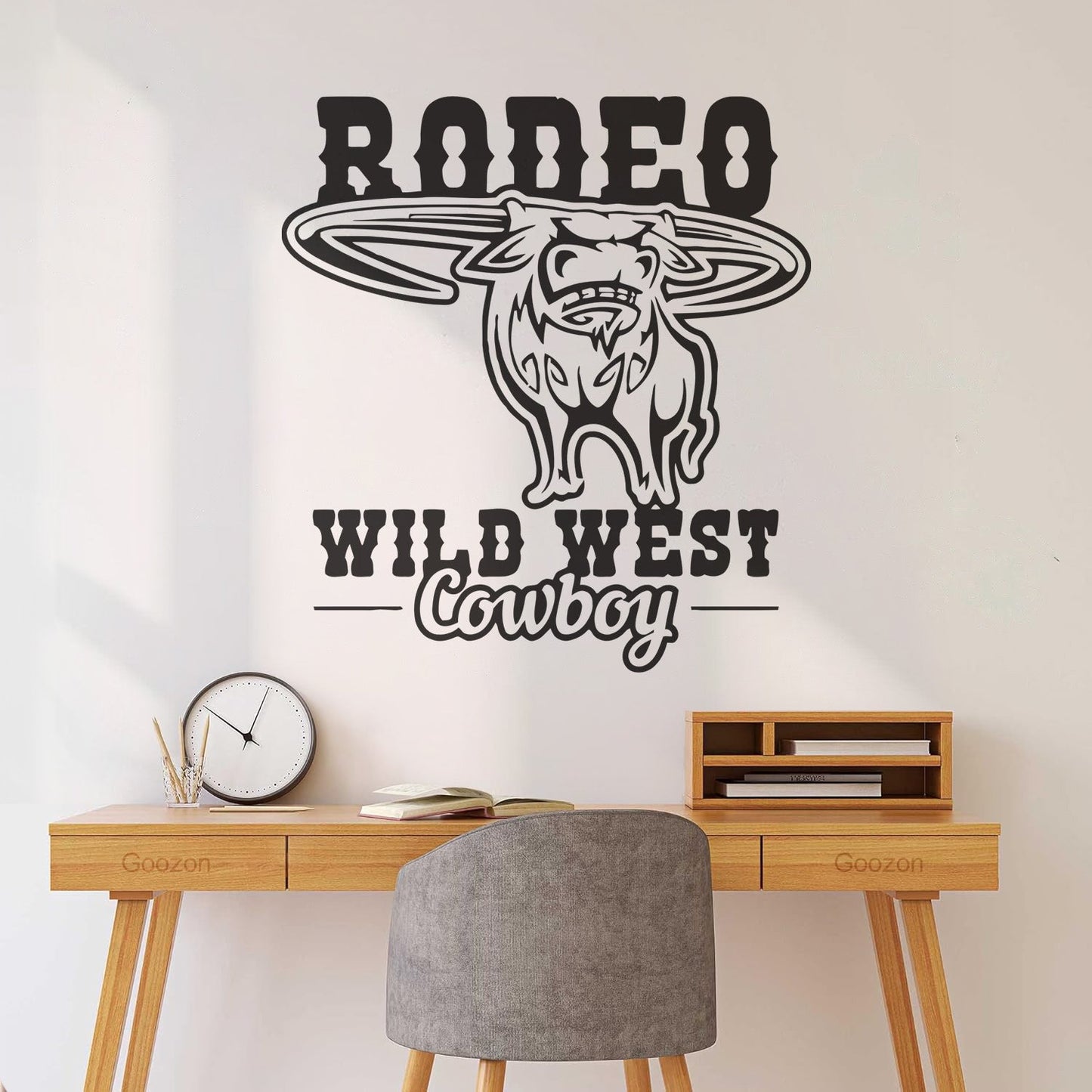 Rodeo Bull Wild West Cowboy Animal Vinyl Wall Stickers Glass Stickers
