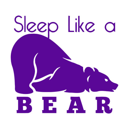 Fine Carving Decals Sleep Like A Bear Animal Grizzly Lettering Art Mural Painting