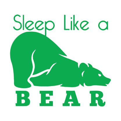 Fine Carving Decals Sleep Like A Bear Animal Grizzly Lettering Art Mural Painting