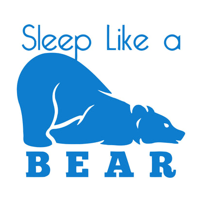 Fine Carving Decals Sleep Like A Bear Animal Grizzly Lettering Art Mural Painting