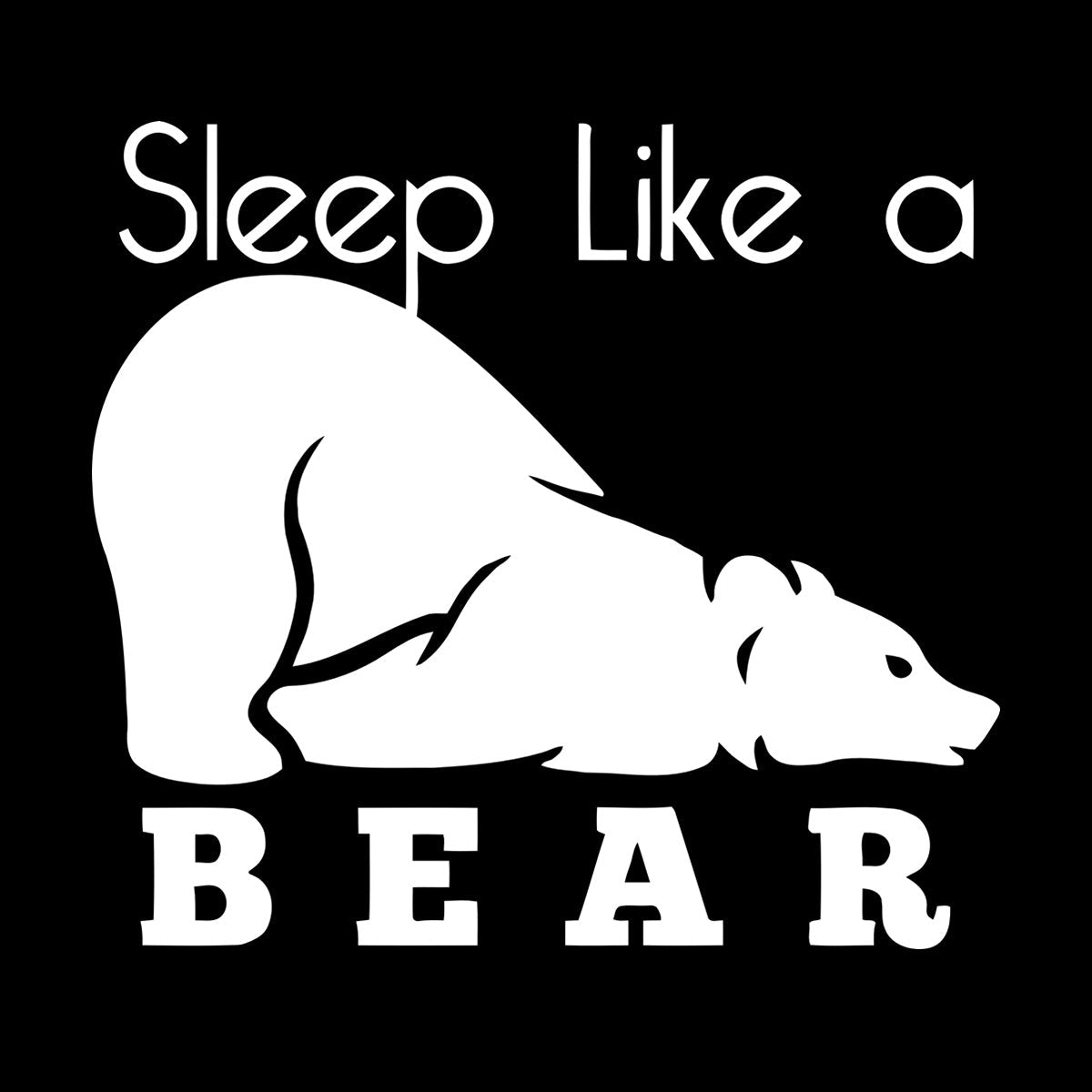 Fine Carving Decals Sleep Like A Bear Animal Grizzly Lettering Art Mural Painting