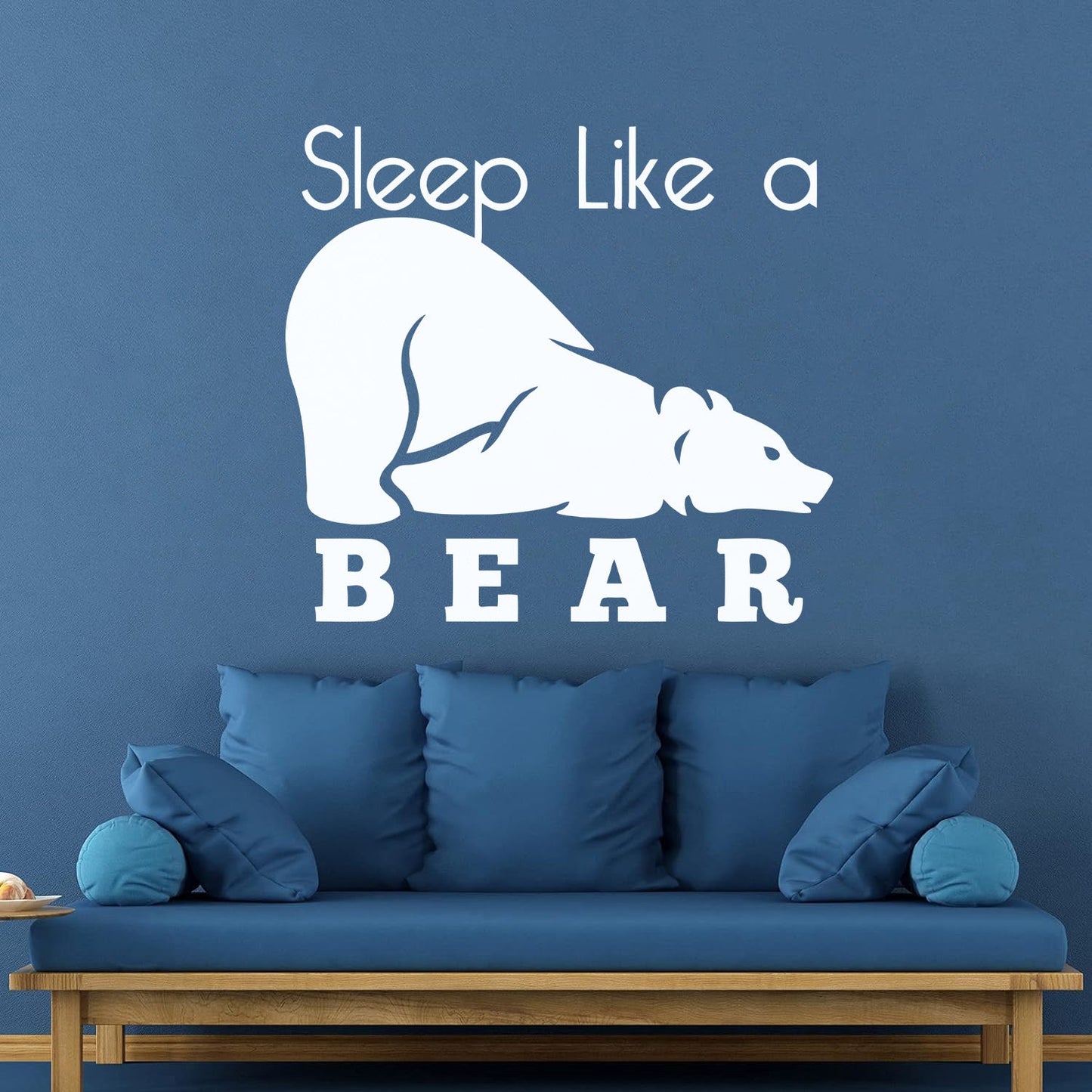 Fine Carving Decals Sleep Like A Bear Animal Grizzly Lettering Art Mural Painting