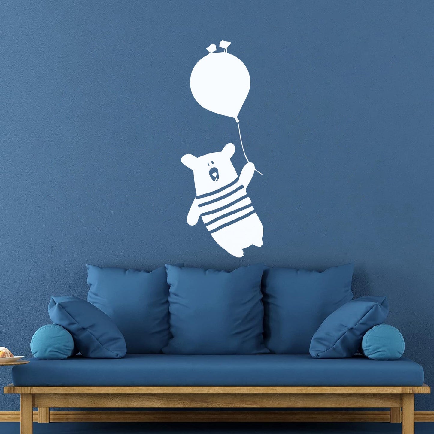 Vinyl Wall Stickers Teddy Bear On Ball Cute Birds Animal Wall Beautification