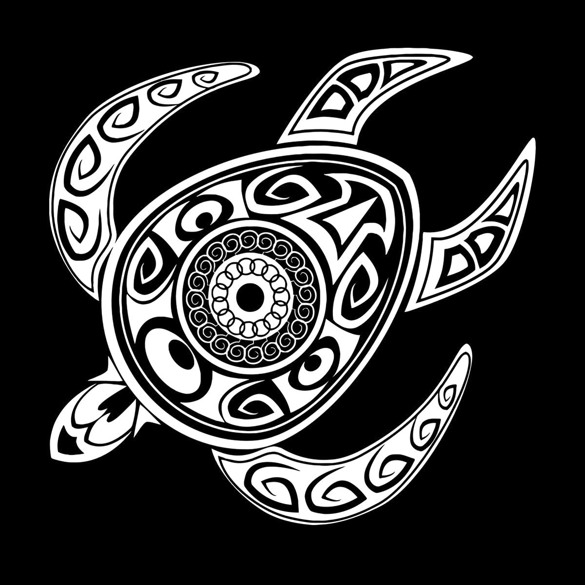 Fine Carving Stickers Turtle Tortoise Animal Tribal Ornament Self Adhesive