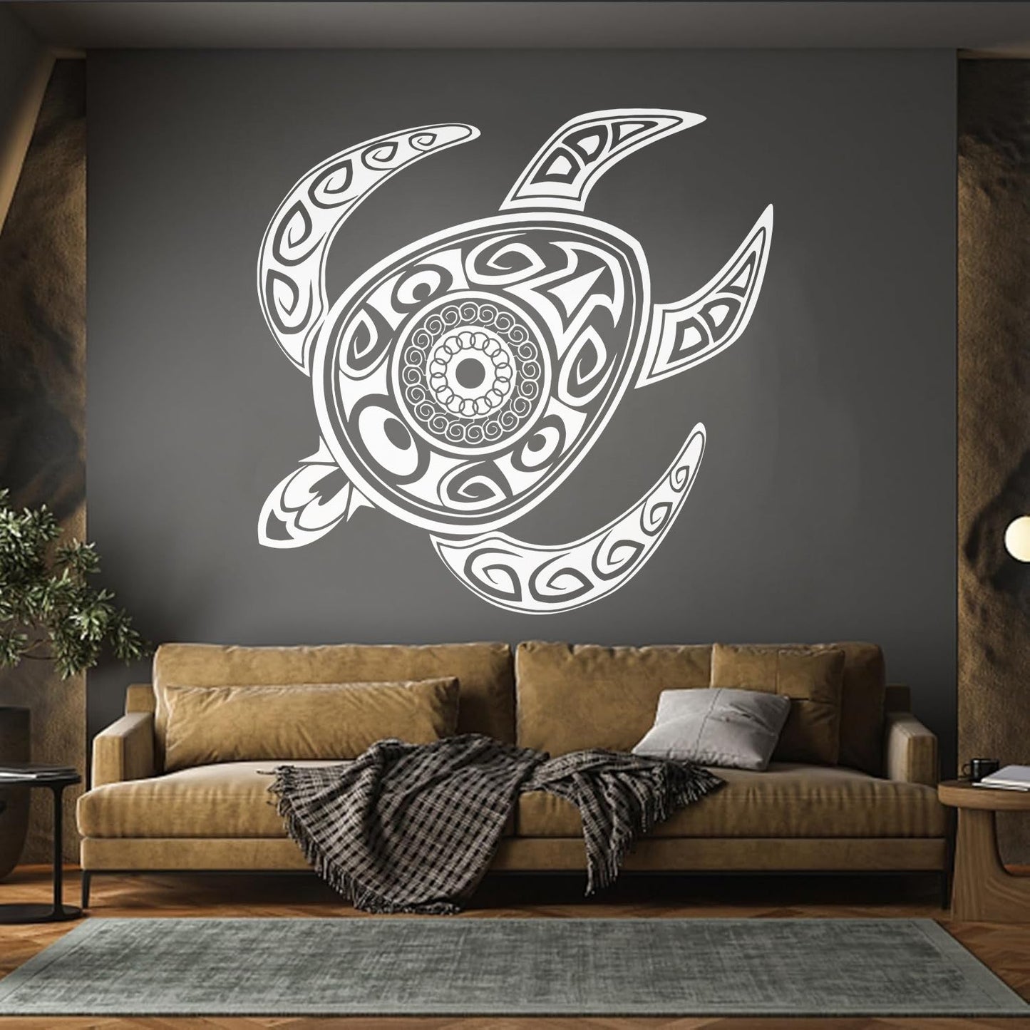 Fine Carving Stickers Turtle Tortoise Animal Tribal Ornament Self Adhesive