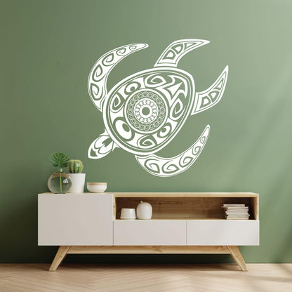 Fine Carving Stickers Turtle Tortoise Animal Tribal Ornament Self Adhesive