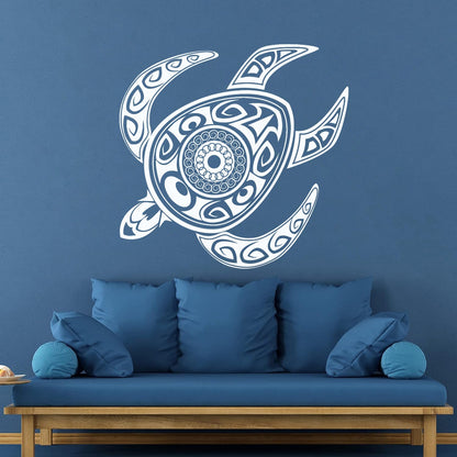 Fine Carving Stickers Turtle Tortoise Animal Tribal Ornament Self Adhesive