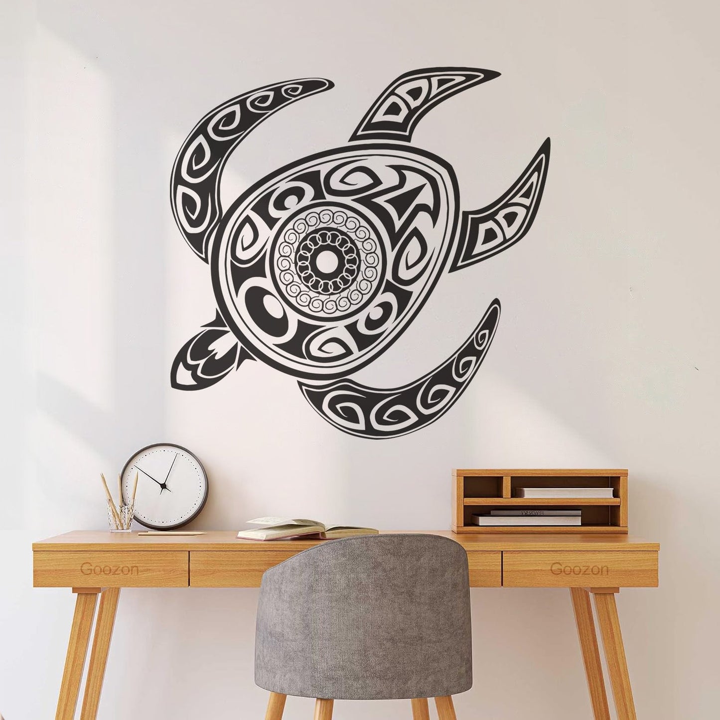 Fine Carving Stickers Turtle Tortoise Animal Tribal Ornament Self Adhesive