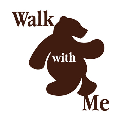 Wall Stickers Walk With Me Bear Animal Inscription Do Not Damage The Wall Surface