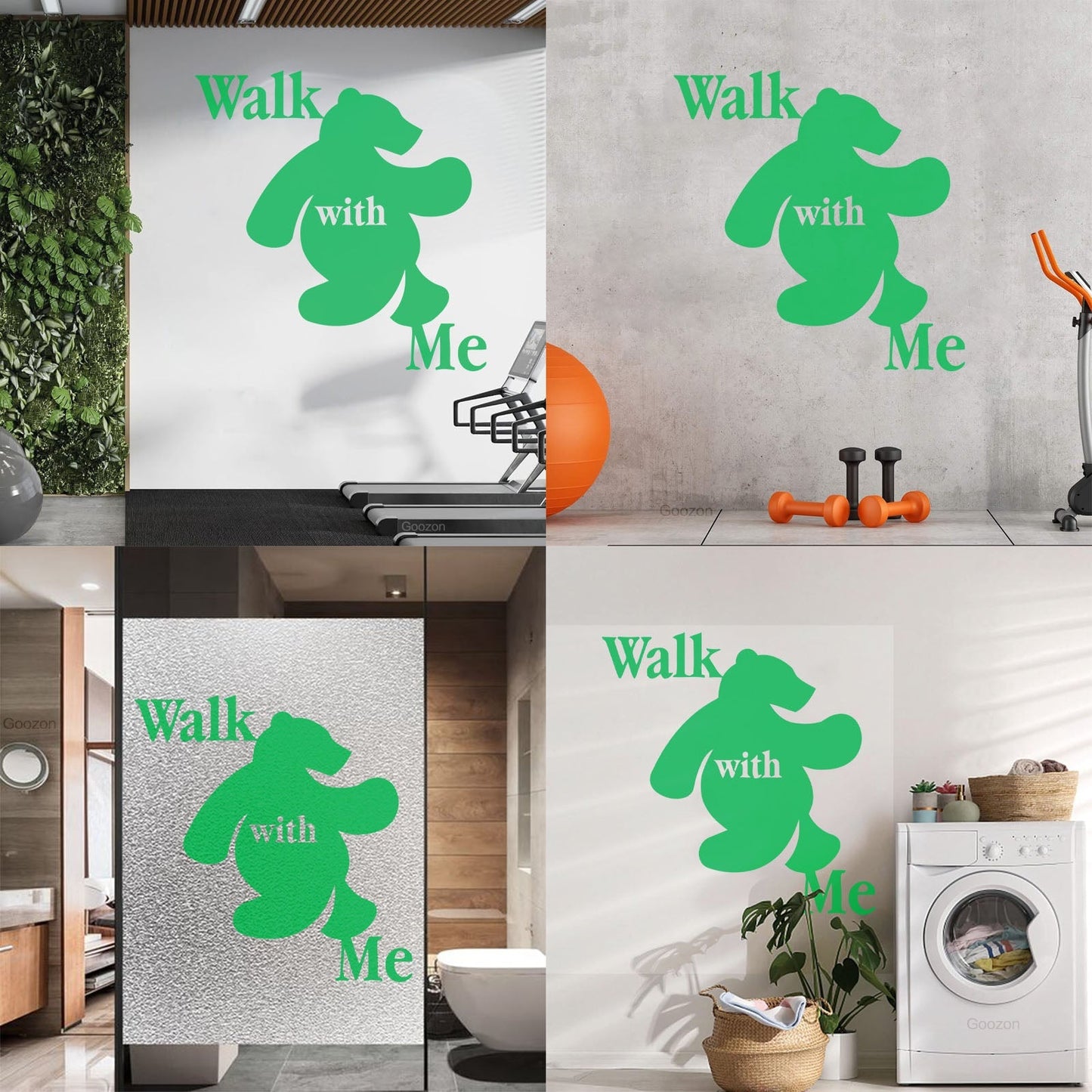 Wall Stickers Walk With Me Bear Animal Inscription Do Not Damage The Wall Surface