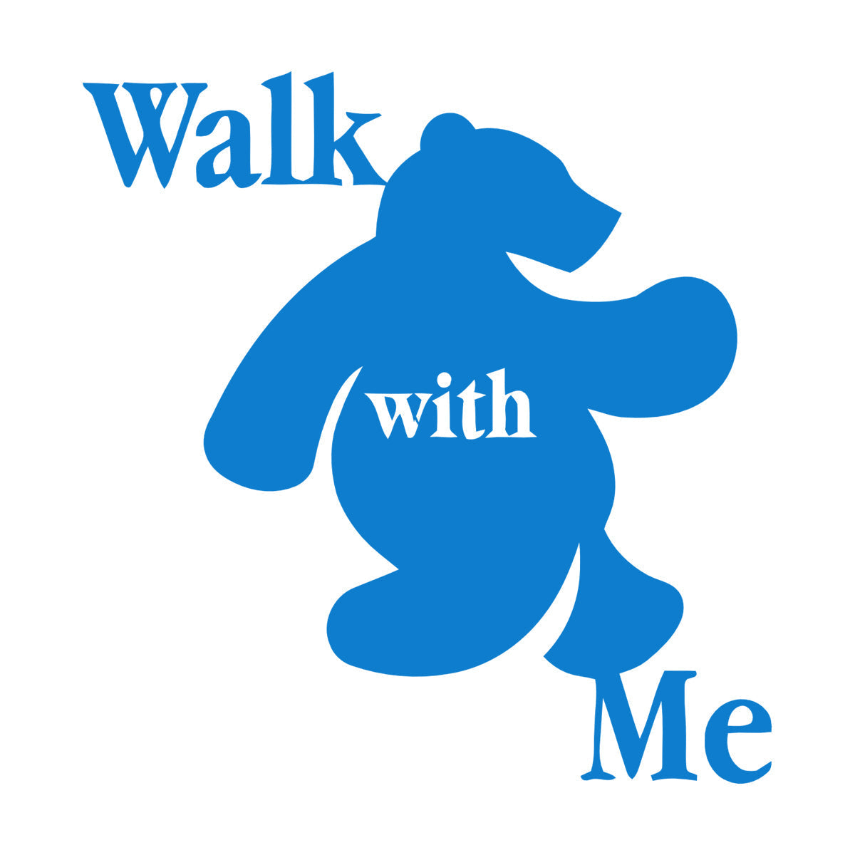 Wall Stickers Walk With Me Bear Animal Inscription Do Not Damage The Wall Surface