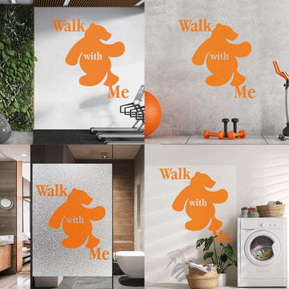 Wall Stickers Walk With Me Bear Animal Inscription Do Not Damage The Wall Surface