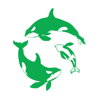 Fine Carving Decals Whale Marine Animal Multi Color Selection
