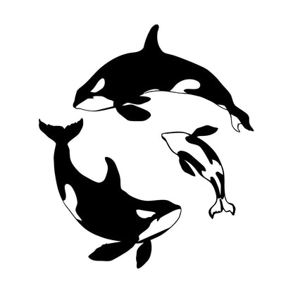 Fine Carving Decals Whale Marine Animal Multi Color Selection