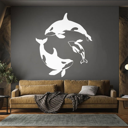 Fine Carving Decals Whale Marine Animal Multi Color Selection