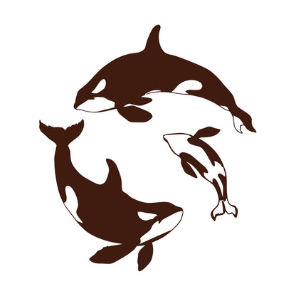 Fine Carving Decals Whale Marine Animal Multi Color Selection