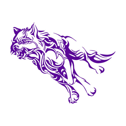 Engraving Stickers Wolf Animal Running Predator Coyote Werewolf Easy Installation