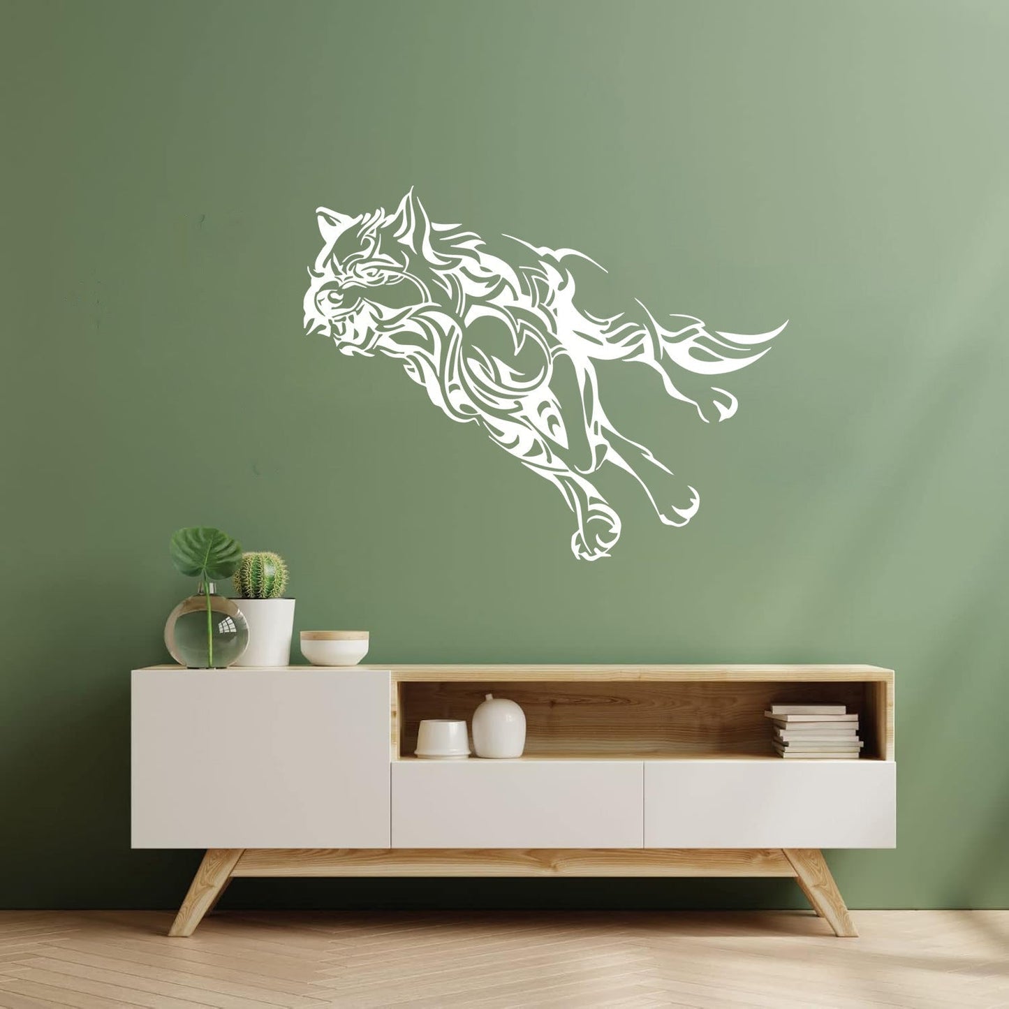 Engraving Stickers Wolf Animal Running Predator Coyote Werewolf Easy Installation
