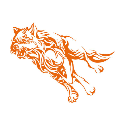 Engraving Stickers Wolf Animal Running Predator Coyote Werewolf Easy Installation