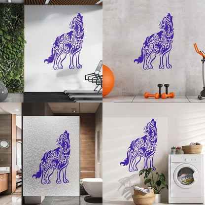 Wall Decals Pvc Wolf Predator Animal Ornament Tribal Multiple Size Options