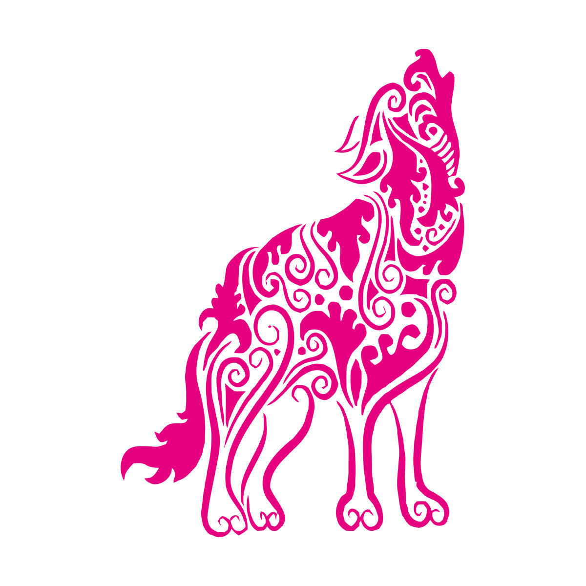 Wall Decals Pvc Wolf Predator Animal Ornament Tribal Multiple Size Options