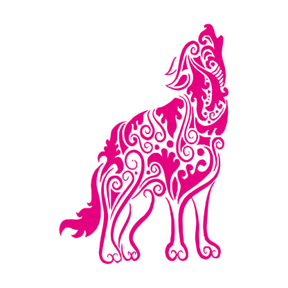 Wall Decals Pvc Wolf Predator Animal Ornament Tribal Multiple Size Options