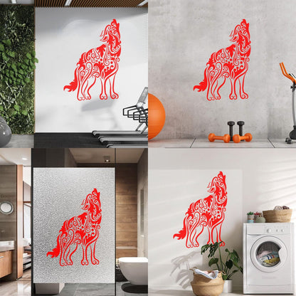 Wall Decals Pvc Wolf Predator Animal Ornament Tribal Multiple Size Options