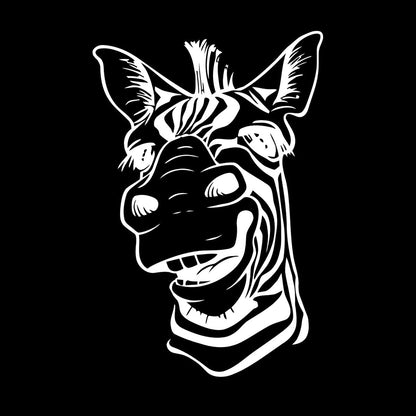 Wall Decals Paster Paper Zebra Head Animal Africa Cool Smile It Won'T Fall Off