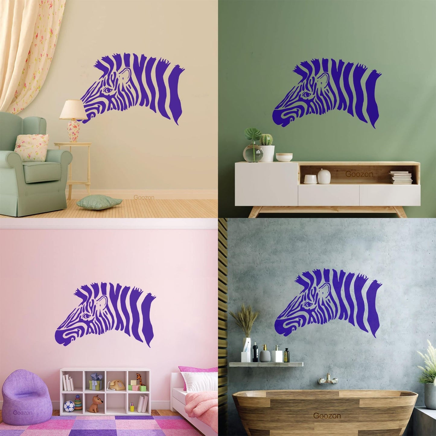 Vinyl Wall Stickers Zebra Head Animal Safari Africa Personalized Customization
