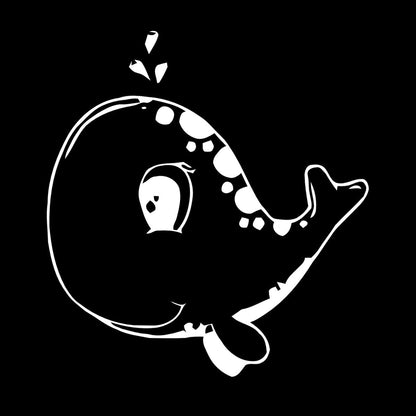 Cute Baby Whale Animals Modern Nursery Wall Vinyl Sticker Decor Glass Stickers