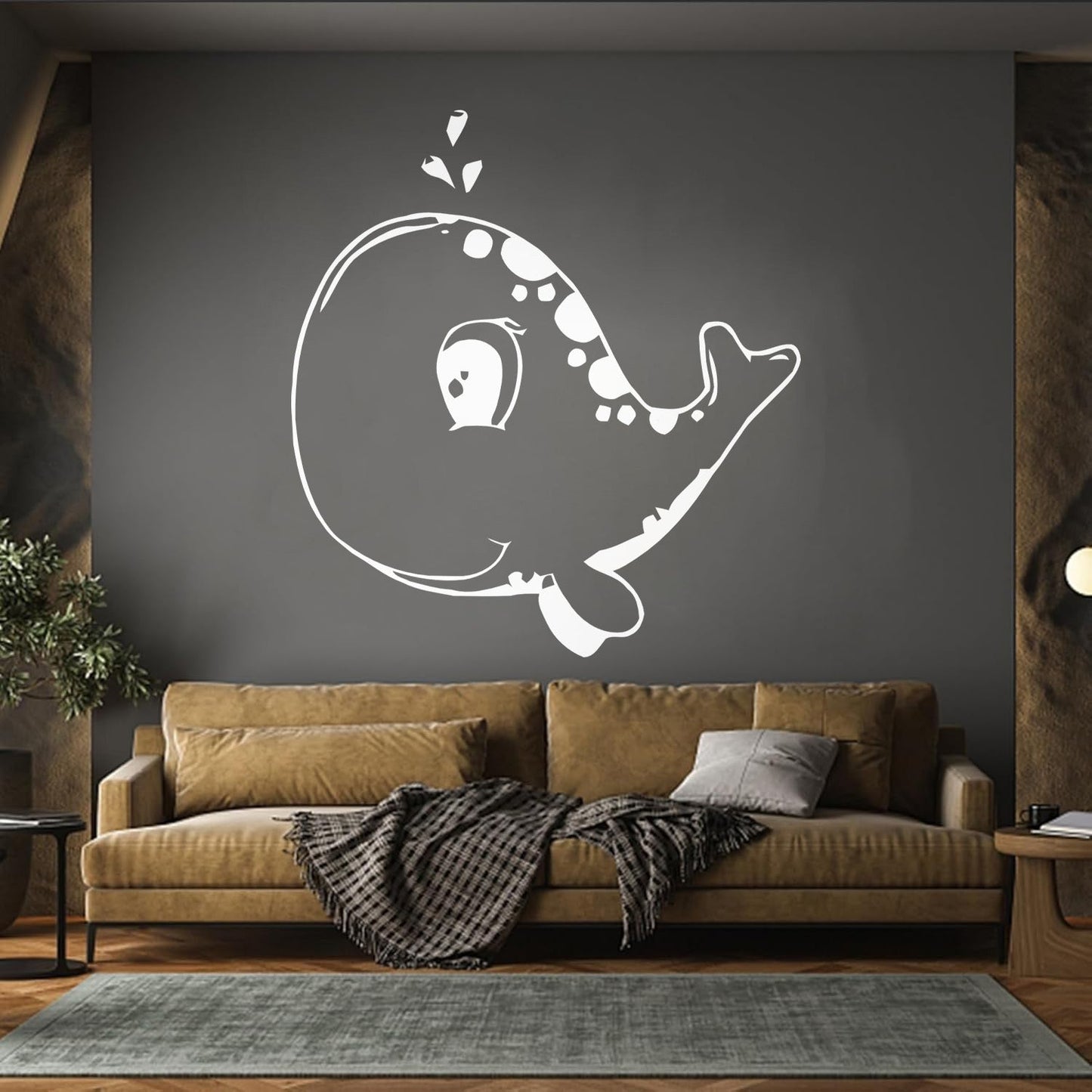 Cute Baby Whale Animals Modern Nursery Wall Vinyl Sticker Decor Glass Stickers