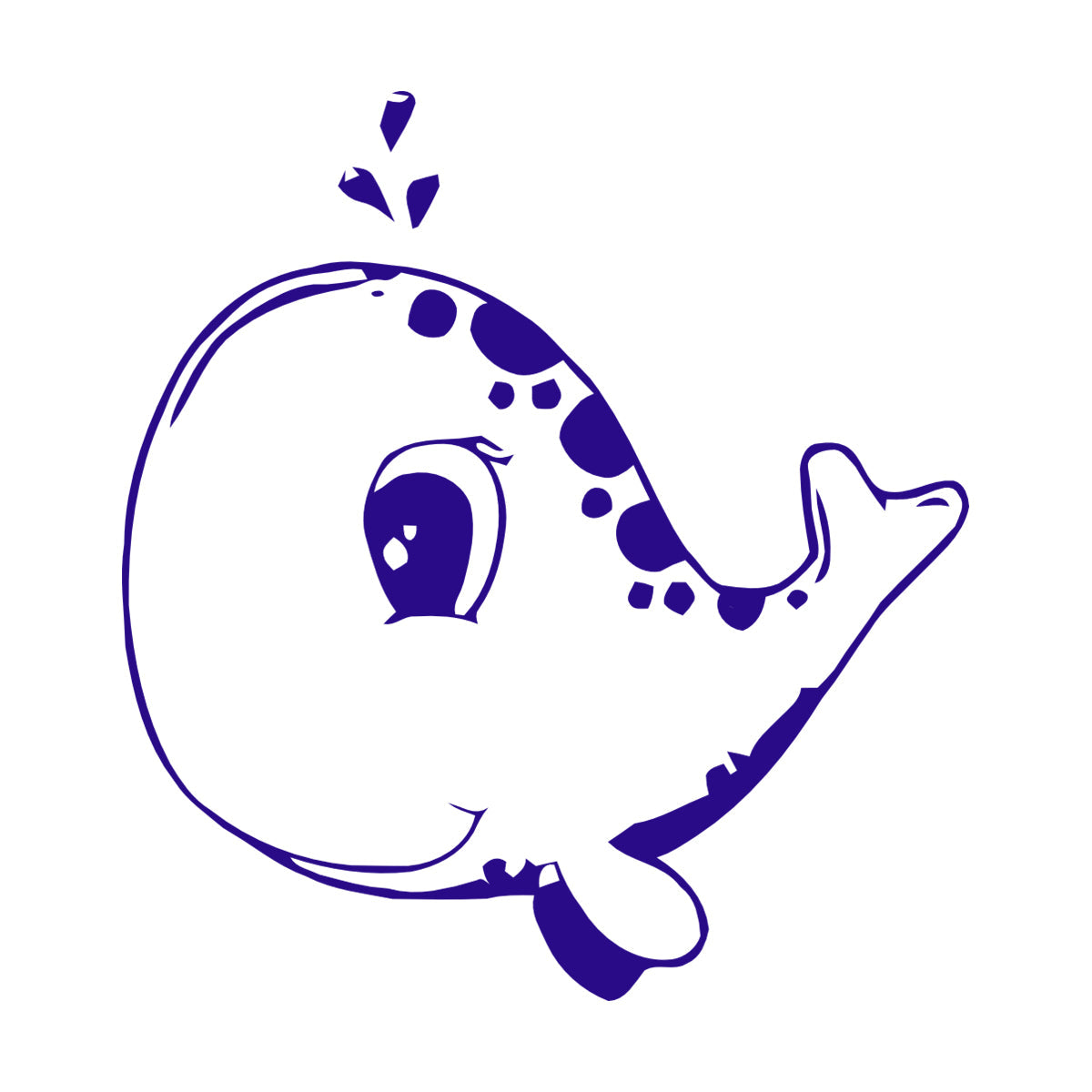 Cute Baby Whale Animals Modern Nursery Wall Vinyl Sticker Decor Glass Stickers