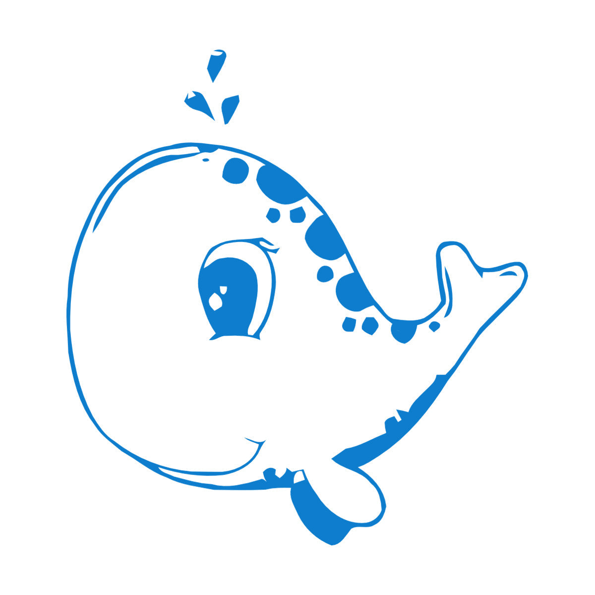 Cute Baby Whale Animals Modern Nursery Wall Vinyl Sticker Decor Glass Stickers