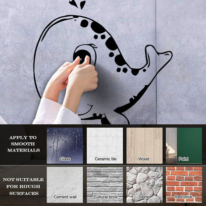 Cute Baby Whale Animals Modern Nursery Wall Vinyl Sticker Decor Glass Stickers