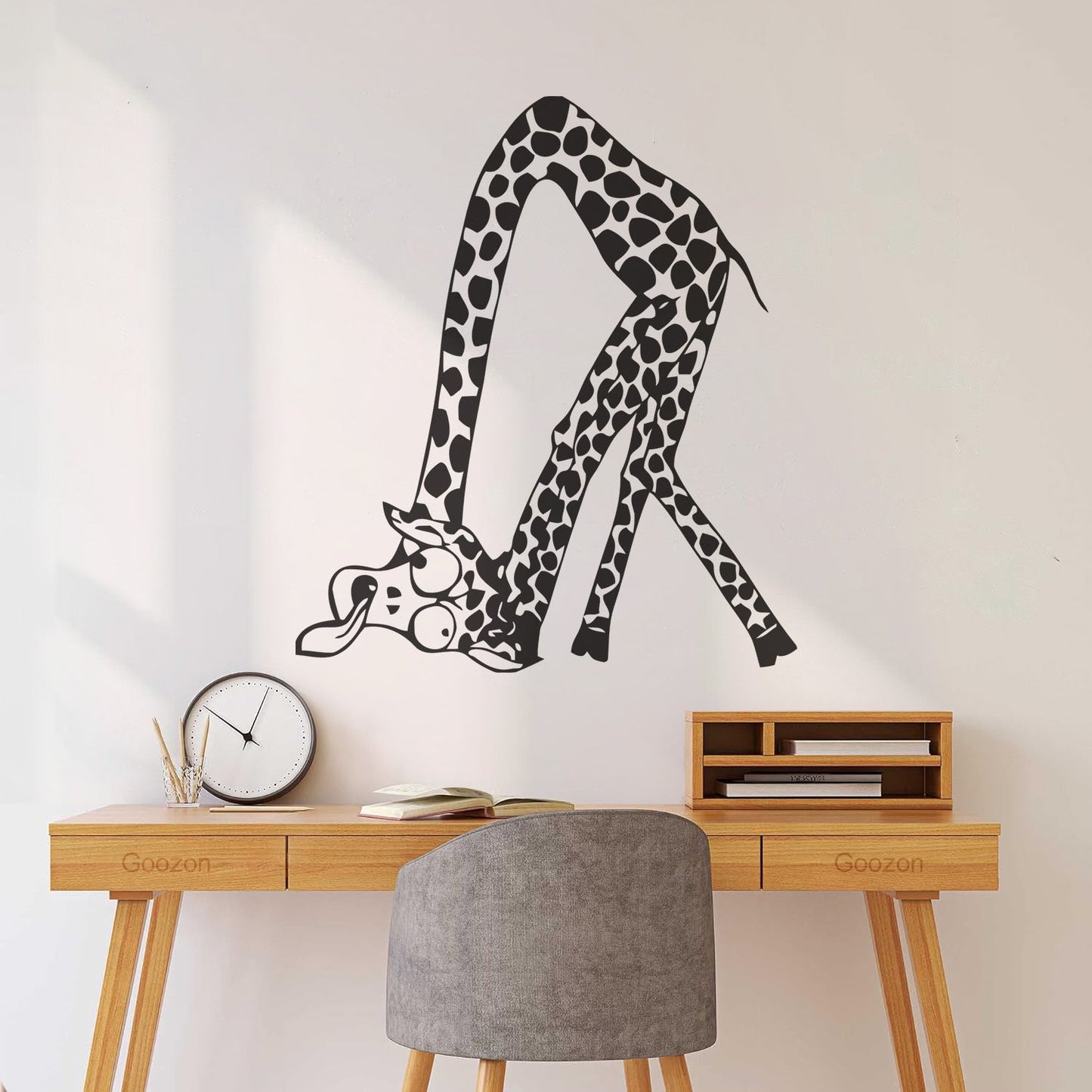 Lettering Stickers Funny Amusing Animal Giraffe Long Neck Easy Installation