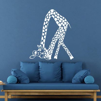 Lettering Stickers Funny Amusing Animal Giraffe Long Neck Easy Installation