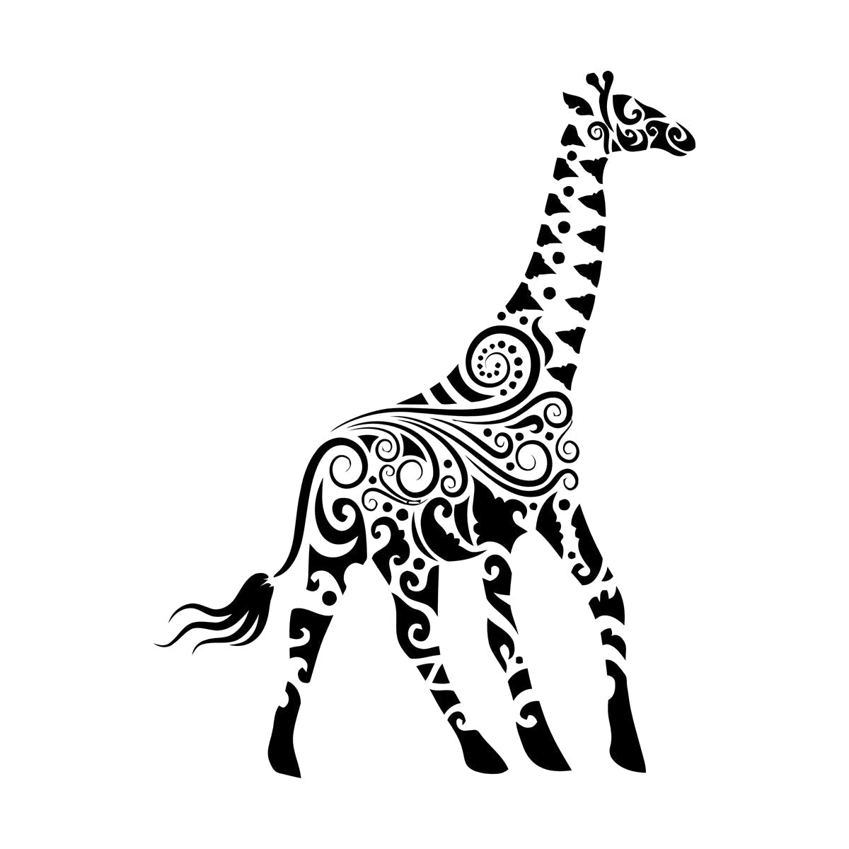 Wall Decals Paster Paper Giraffe African Animals Kids Art Mural Painting