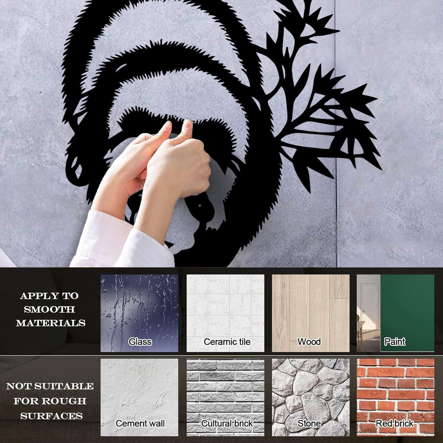 Wall Stickers Paster Paper Panda Animal Bear Kids Art Decoration