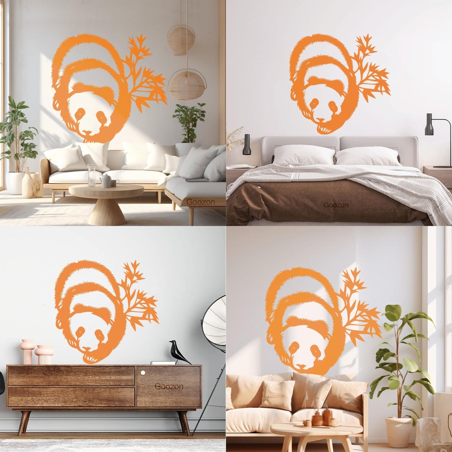 Wall Stickers Paster Paper Panda Animal Bear Kids Art Decoration