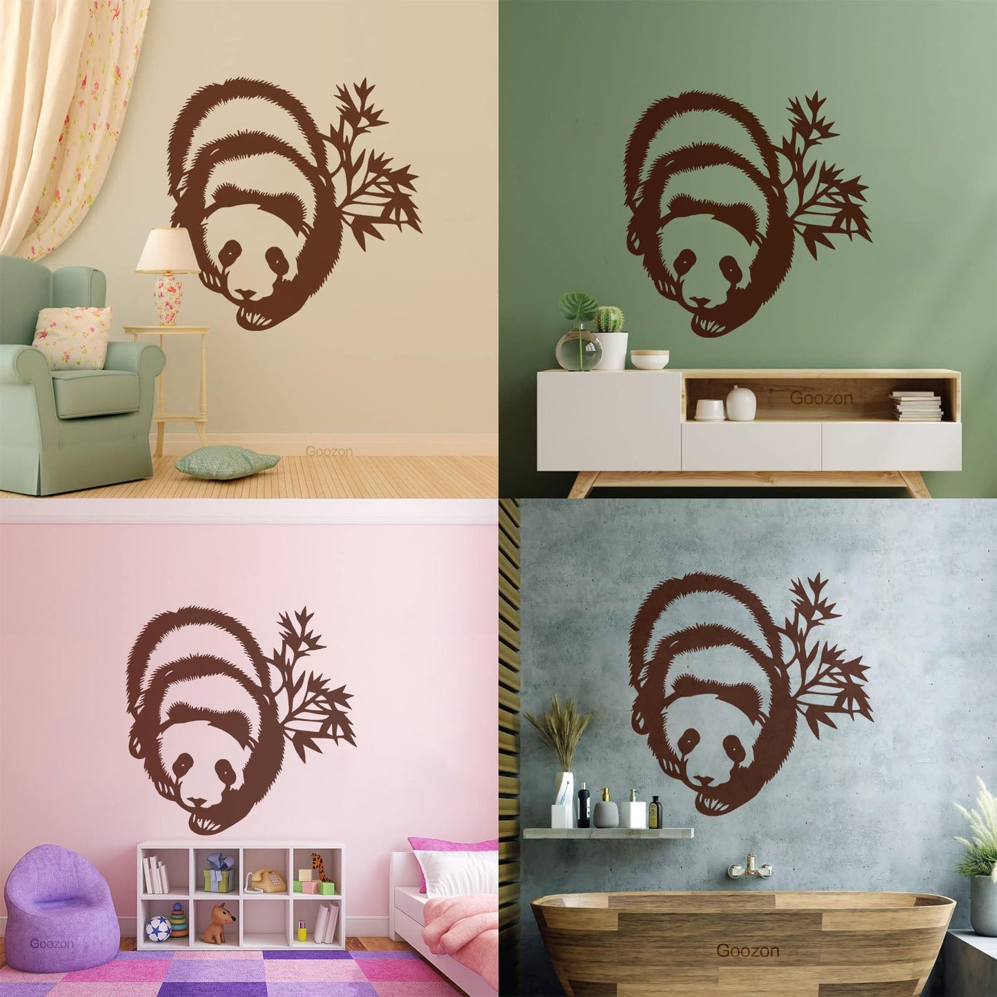 Wall Stickers Paster Paper Panda Animal Bear Kids Art Decoration