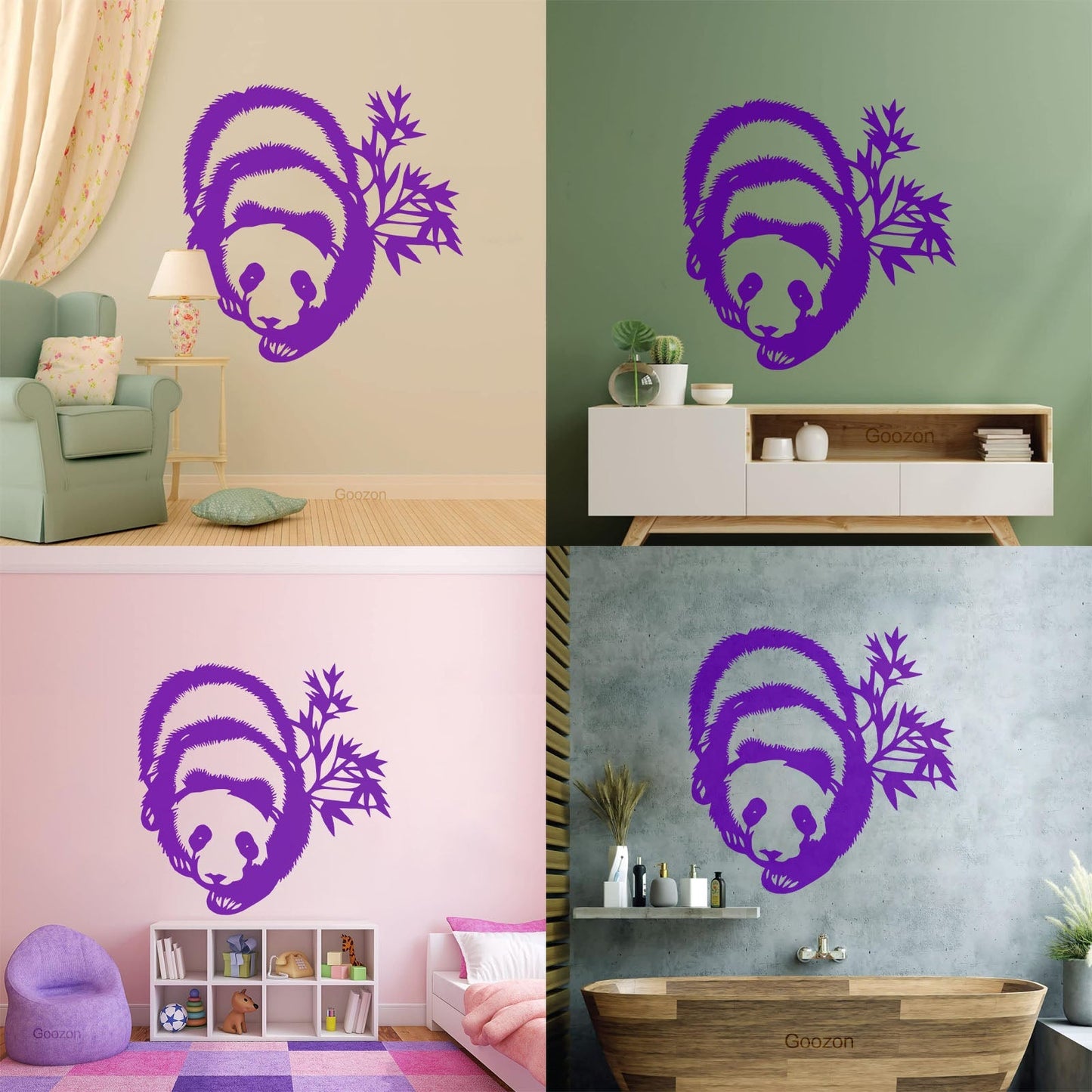 Wall Stickers Paster Paper Panda Animal Bear Kids Art Decoration