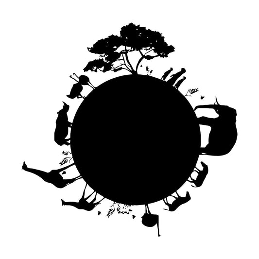 Engraving Stickers Africa Animal Giraffe Elephant Rhino Tiger Tattoo Culture