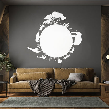 Engraving Stickers Africa Animal Giraffe Elephant Rhino Tiger Tattoo Culture