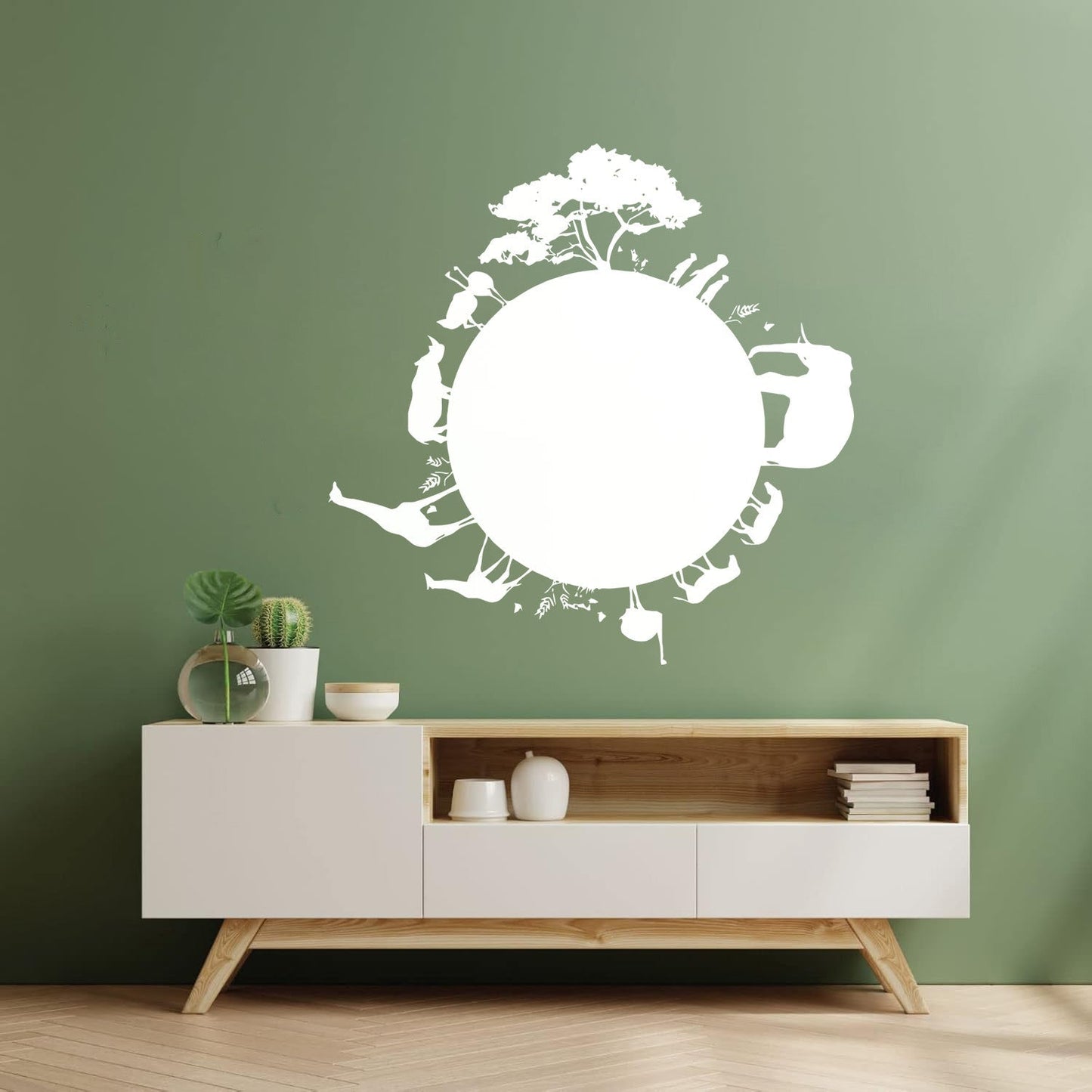 Engraving Stickers Africa Animal Giraffe Elephant Rhino Tiger Tattoo Culture